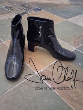 Joan Oloff Patent Leather boots